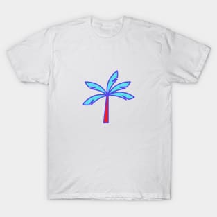 sky blue palm tree design T-Shirt